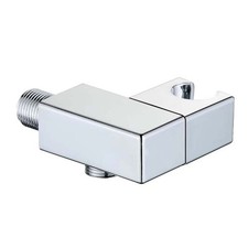 Chrome Wall Mounted Shower Bracket Plastic Concealed Square Outlet G12