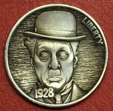 HOBO Buffalo Nickel Charlie Chaplin Real US Nickel