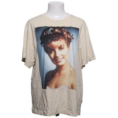 H&M, T-shirt, Größe: S, Beige/Mehrfarbig, Baumwolle, Print, Damen #VTL