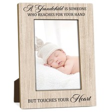 Grandchild Picture Frame, 4x6 Wood Photo Frame, New Grandparent Gifts First T...