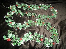 Plastic Christams Garland Vintage Strand Holl...