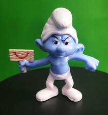 Smurf Grouchy Smurf McDonalds Happy Meal Toy Figure Peyo