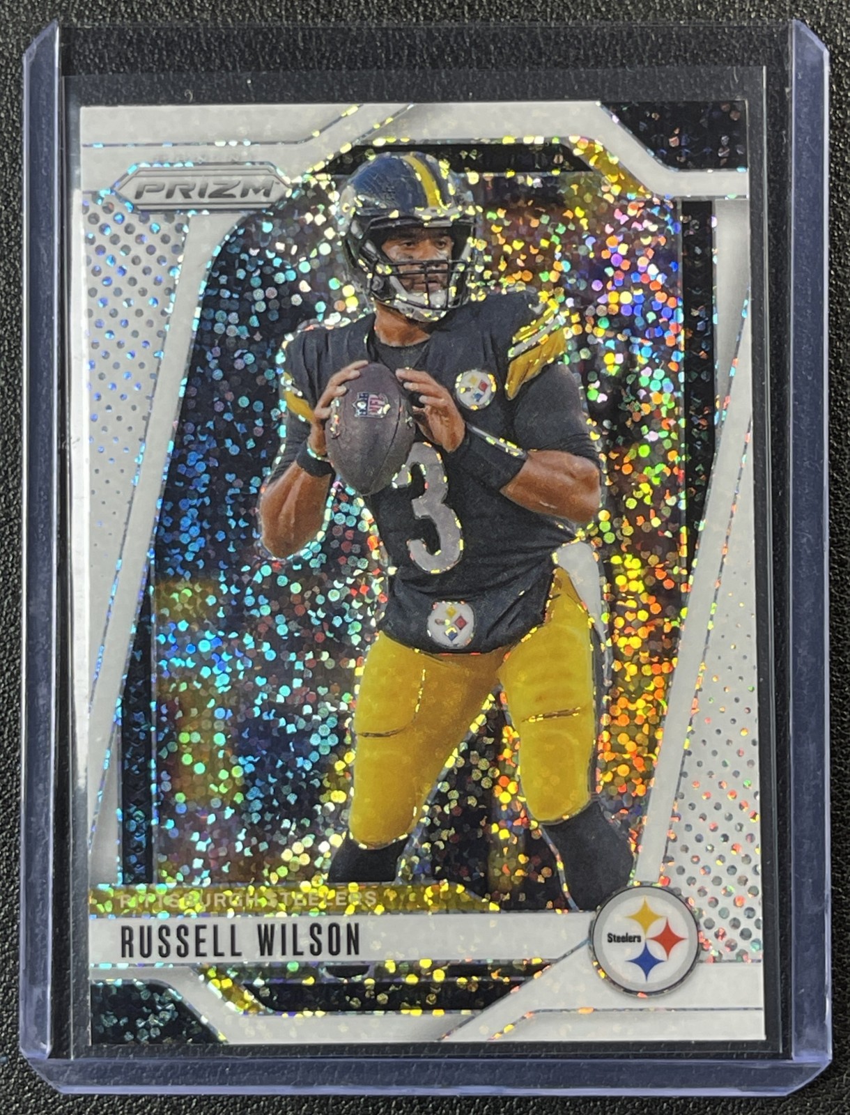 RUSSELL WILSON 2024 PANINI PRIZM #240 WHITE SPARKLE PRIZM SSP STEELERS