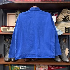 70s French Work Jacket Cotton Twill Vintage Round Pocket N672