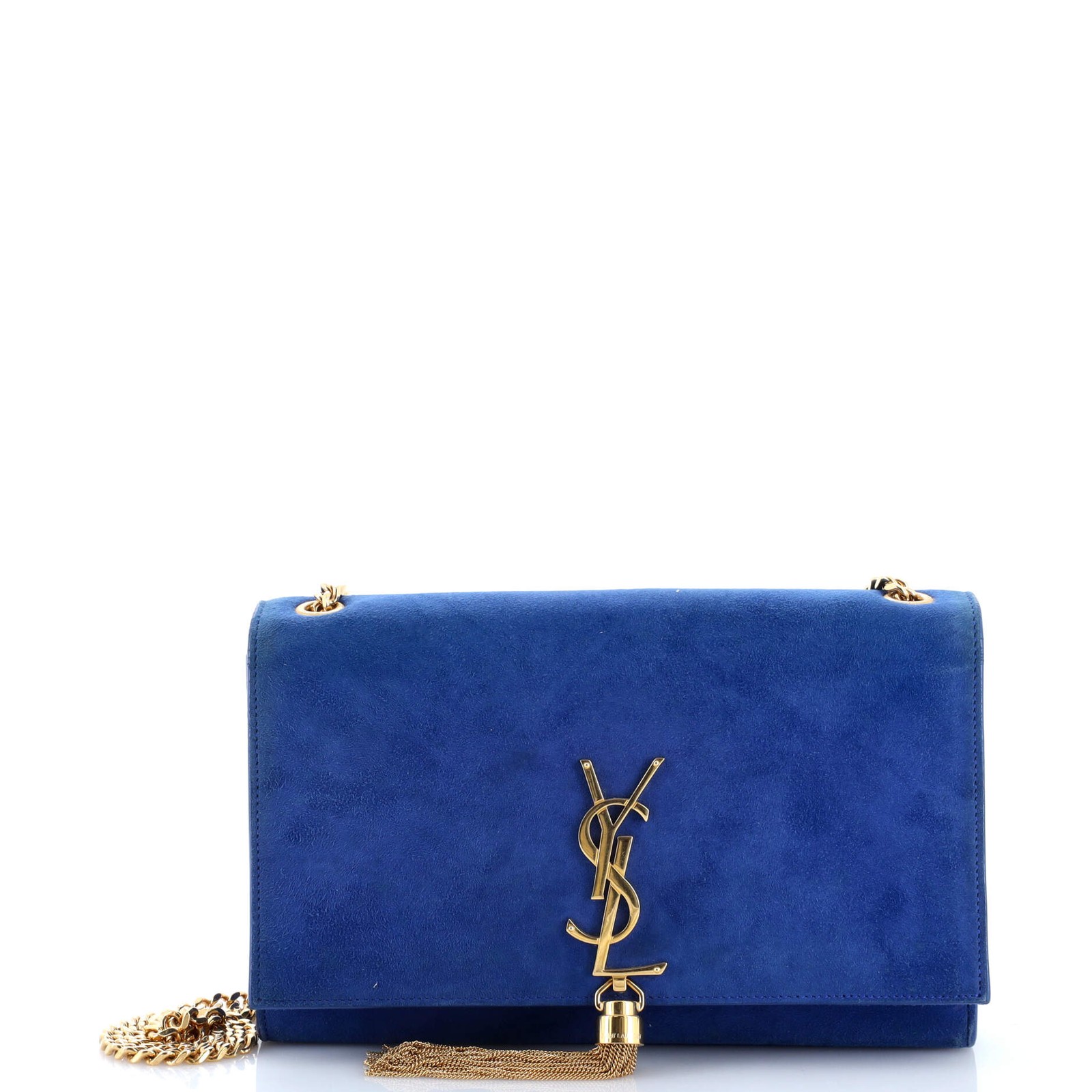 Saint Laurent Medium Suede Monogram Tassel Crossbody Bag