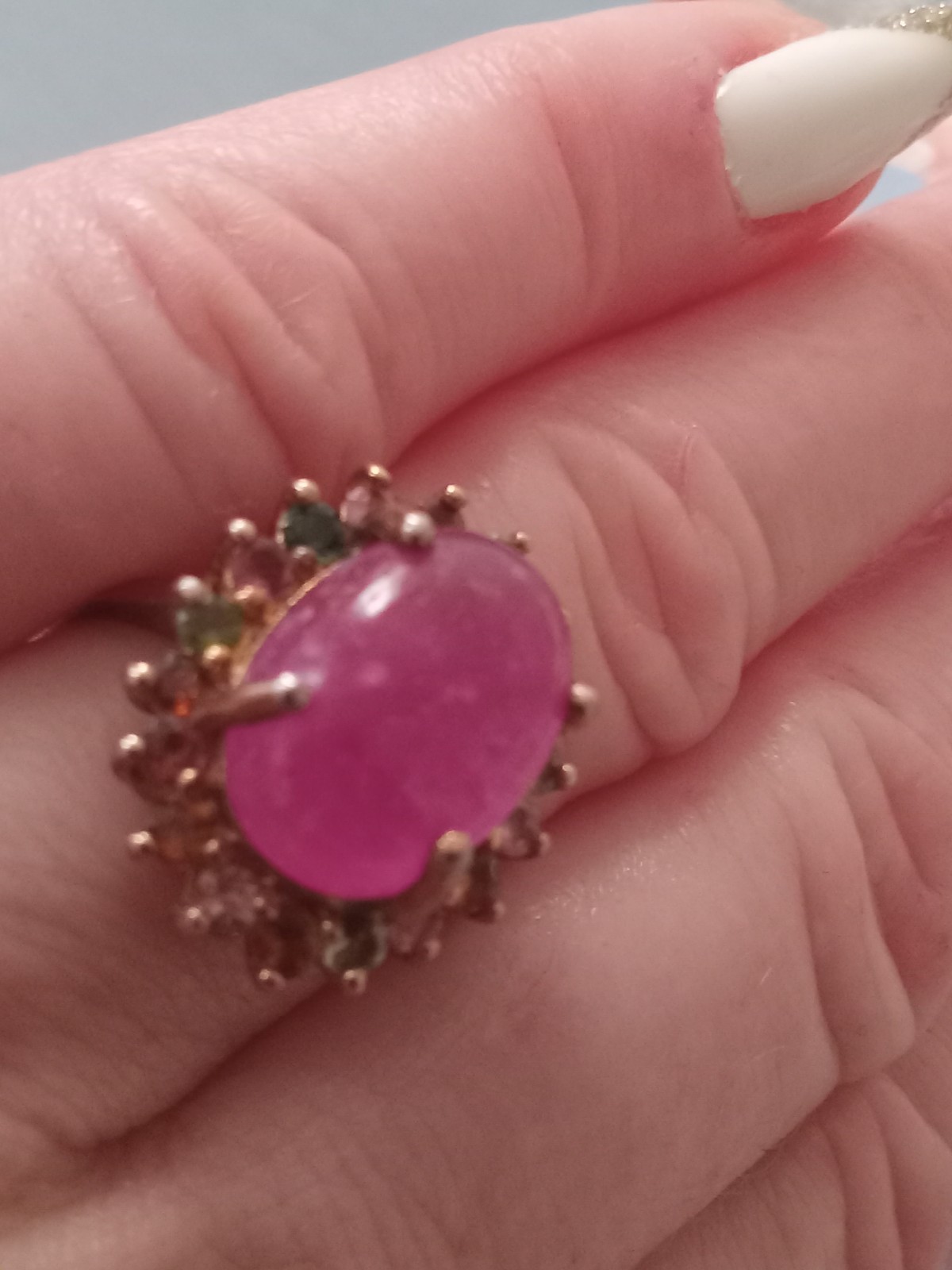 Ruby Ring Size 7 925 Sterling Silver Beautiful - image 9