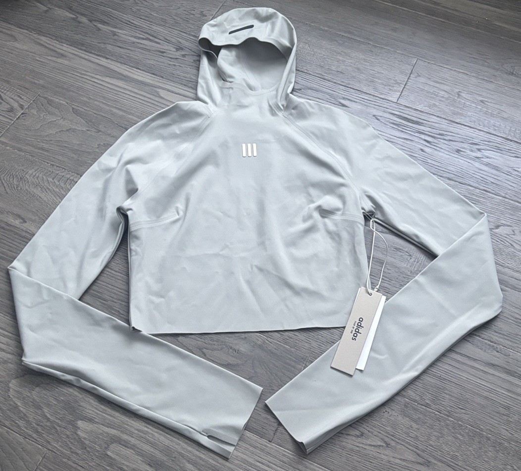 ADIDAS X FEAR OF GOD | Athletics Base Layer Crop Scuba Hoody in Sesame Sz Medium thumbnail 3
