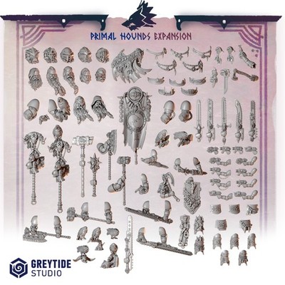 Primal Hounds - Complete Expansion bits - Grey Tide Studios