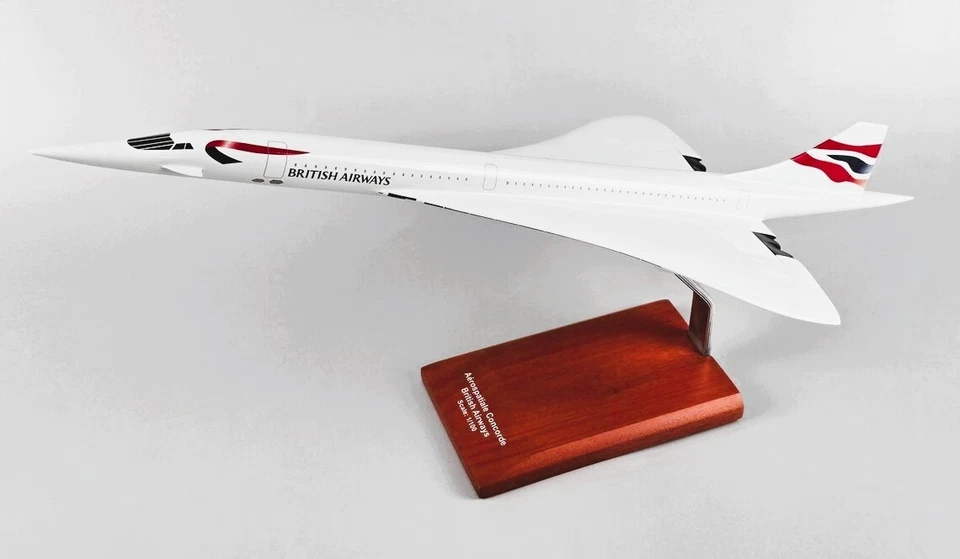 Avión British Airways Aérospatiale BAC Concorde Union Jac Escritorio 1/100 Modelo SC Foto 4 de 4