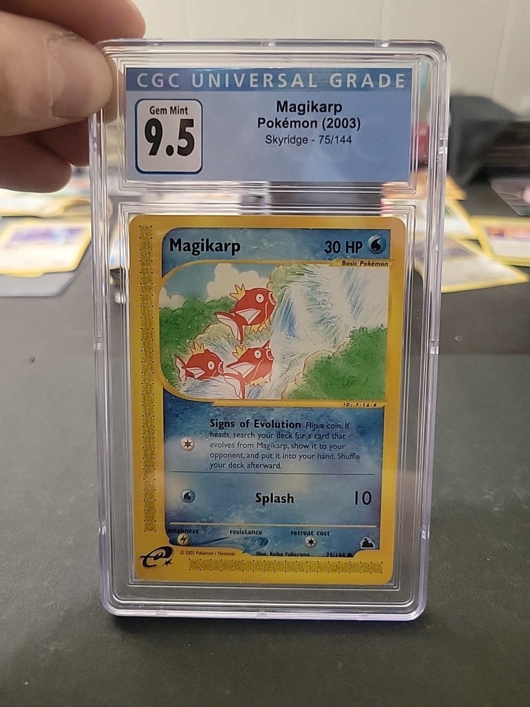CGC 9.5 GEM MINT Magikarp 2003 Skyridge 75/144 Pokemon Card