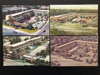 [4] Vagabond Motor Hotel California postcards [all posted]
