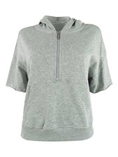 Calvin Klein Women's Performance Quarter-Zip Cropped Hoodie S, Grey