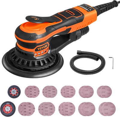 Random Orbital Sander 5 & 6-Inch, 350W Brushless Orbital Sander, 10,000 PRM 6 Va