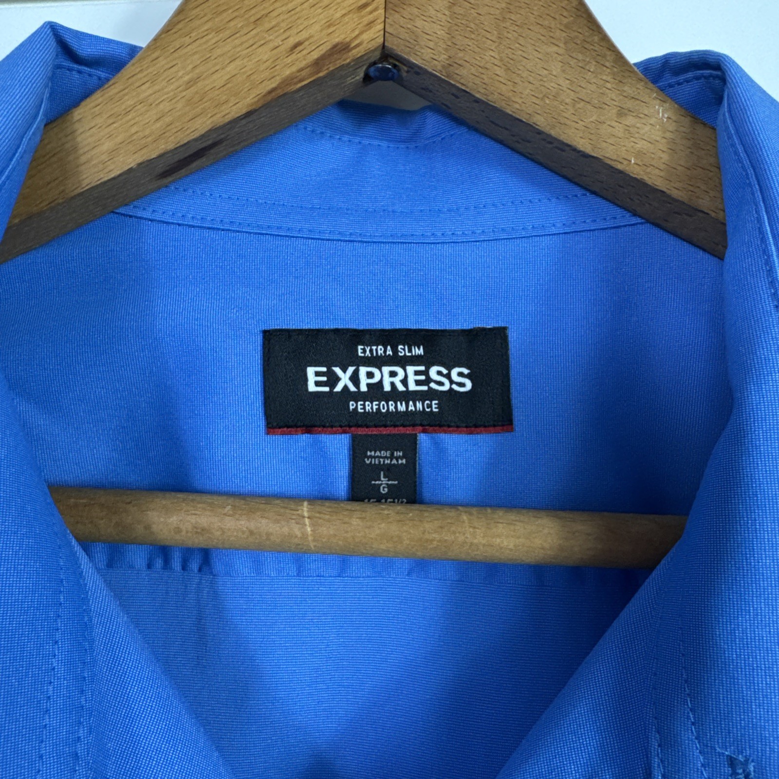 Men's Express Performance Extra Slim Button Front… - image 4