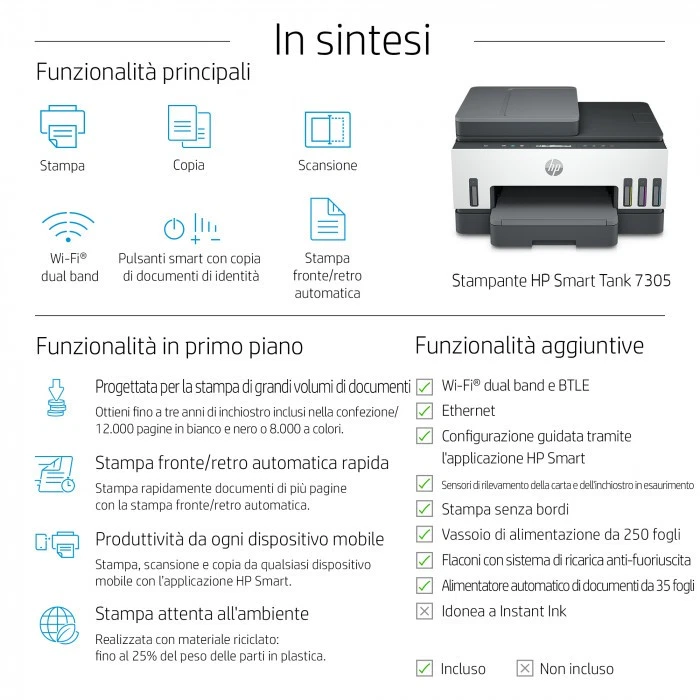 HP Smart Tank 7005 Imprimante Multifonctions Inkjet sans Fil 4 Réservoirs - Photo 2/4