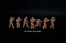 3D Printing 1/72 French Special Forces 7 Person Model Unpainted