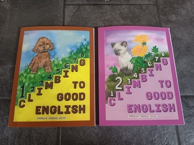 School Aid Climbing To Good English 1 & 2 Workbooks READ Acceptable Condition