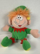 Vtg 90 s Silly Slammer Elf Beanbag Plush Toy Green Elton 57 Talks Music