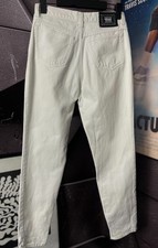 Vintage Versace Jeans Couture White Denim Pants – Italy Made, 90s Zip Hem, Size