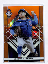 2025 Topps Transcendent Shota Imanaga True Orange Refractor Vertical Icon #21/25