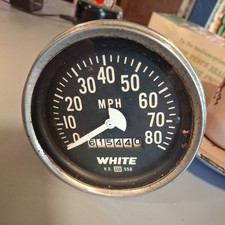 Vintage Stewart Warner 80 Mph White Trucking Speedometer Hot Rod Vintage Stewart Warner 80 Mph White Trucking Speedometer Hot Rod