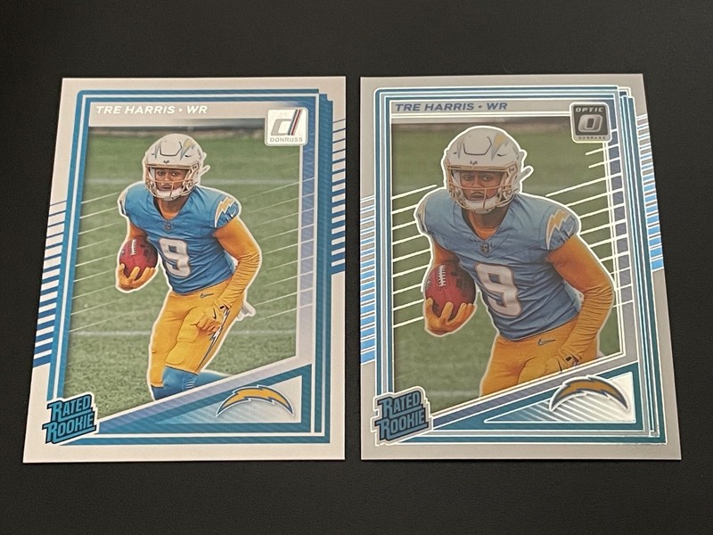 (2) 2025 Panini Donruss & Donruss Optic Rated Rookie Tre Harris #329  + #229 RC