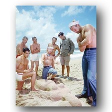 John Kerr, Ray Walston Photo 8x10 South Pacific Film Publicity Still Beach