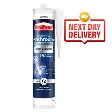 Unibond Silicone Sealant Anti Mould Unibond for Mould Kitchen & Bathroom White
