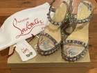 Christian Louboutin Platform Wedge Pira Ryad 110 Shoes Size 36 Heels Sandals