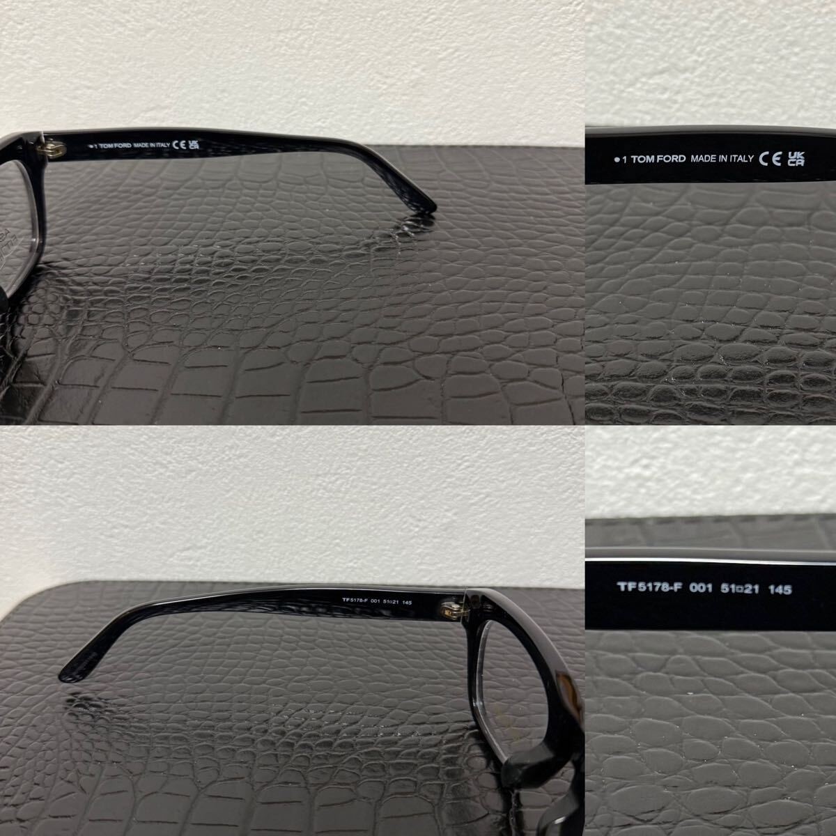 TOM FORD TF5178-F 001 Eyeglasses 51□21-145 Made in Italy New with