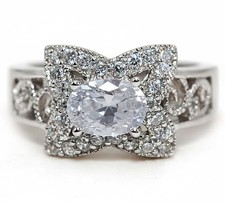 2CT Treated White Sapphire 925 Solid Sterling Silver Ring Jewelry Sz 6,7,8,9 MB2