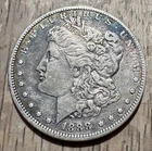 1888-O Oval 'O' Morgan Silver Dollar, Scarce Mintmark Variety, Old US Coin, XF
