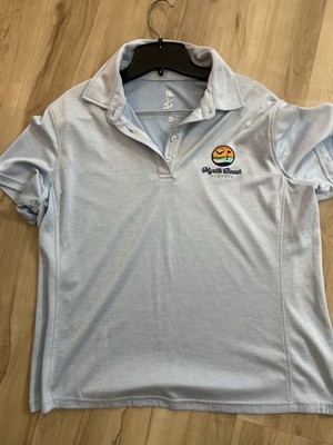 Steel Driver Myrtle Beach Classic Golf Polo Shirt Womens XL Performance Blue