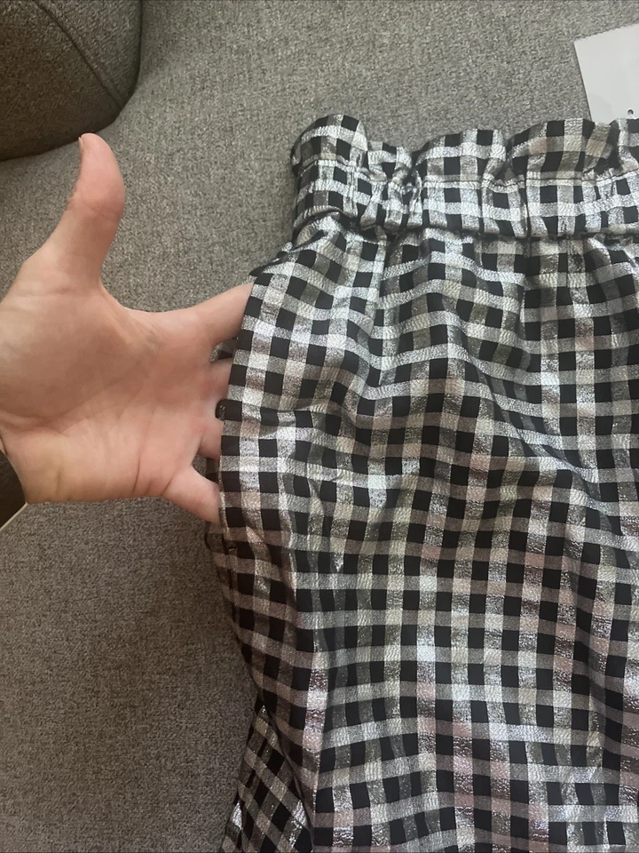 Falda J-Crew Pull On Plateada Metálica Talla M Nueva con Etiquetas Fiesta Navidad Año Nuevo Foto 3 de 4