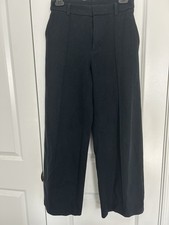 Uniqlo Navy Jersey Pleated Wide-Leg Women's Dress Pants