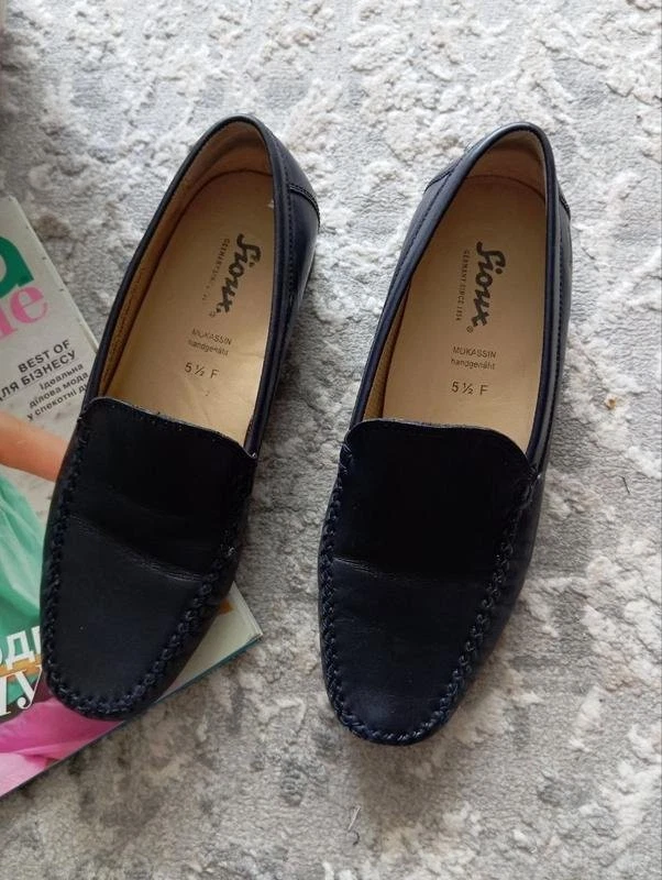 Women Sioux Loafers Navy Leather 38 - Bild 2 von 4
