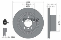 Textar 92261903 Bremsscheibe FüR MERCEDES-BENZ