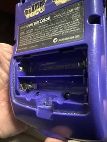 Grape Purple Nintendo Handheld CGB-001 Game Boy Color Gameboy No Back