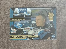 2002 Press Pass Vip Rv4 Mark Martin Rear View Mirror Insert