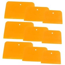 9-Piece Automotive Body Filler Spreader Kit - 3x4", 3x5", 4, 5, 6 Inch Yellow
