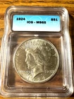 1924-P SILVER PEACE DOLLAR ICG MS65