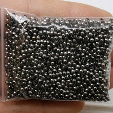 1000Pcs 2.4mm Black Crimp Metal Beads Findings H0278
