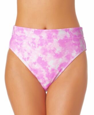 CALIFORNIA WAVES HW Bikini Swim Bottom Size Medium Pink Tie Dye Retail $19.99