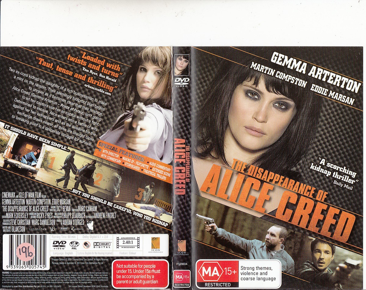 The Disappearance of Alice Creed-2009-Gemma Arterton-Movie-DVD | eBay