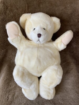 cream bear backpack