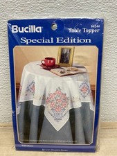 Bucilla Table Topper Cross Stith Kit Wild Roses 40"x40" New