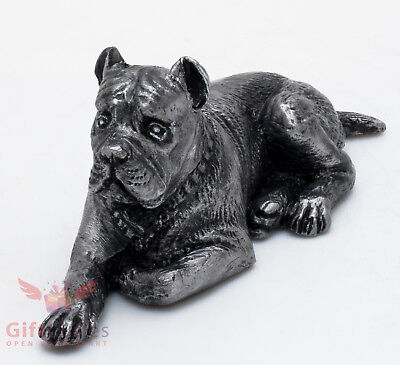 Tin Pewter Figurine Of Italian Mastiff Cane Corso Dog Ironwork Ebay