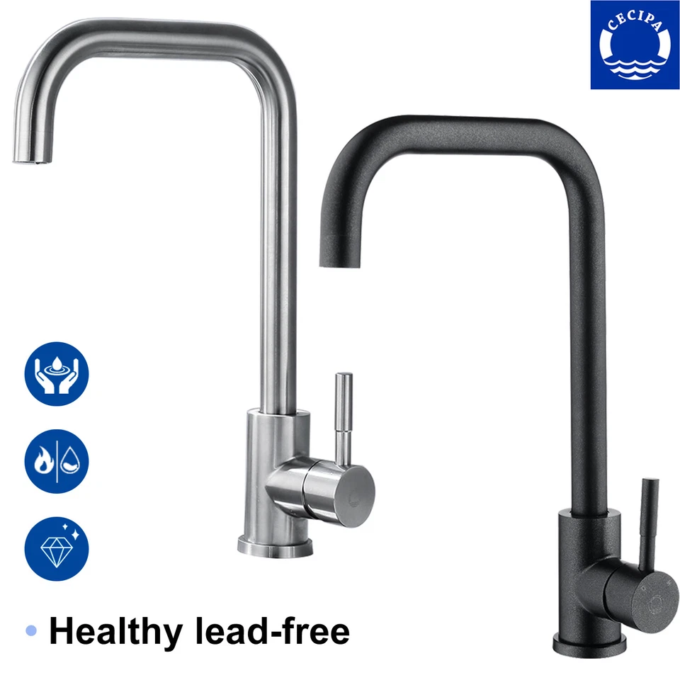 CECIPA MAX Küchenarmatur Wasserhahn 360° Küche Einhandmischer Mischbatterie Edelstahl