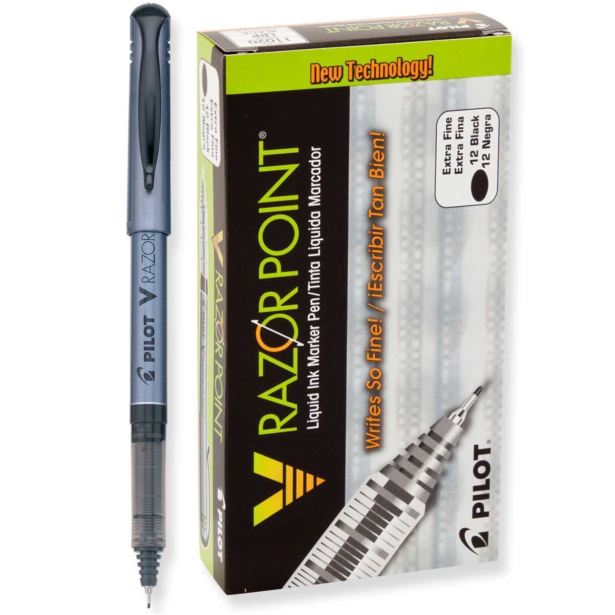 11020 Pilot V Razor Liquid Ink Marker Pens, Extra Fine Point