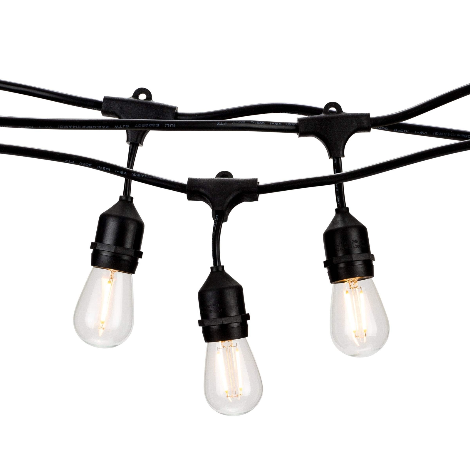 Outdoor LED Patio Light String | 48-Foot Light Strand With 2-Foot Socket Spacing